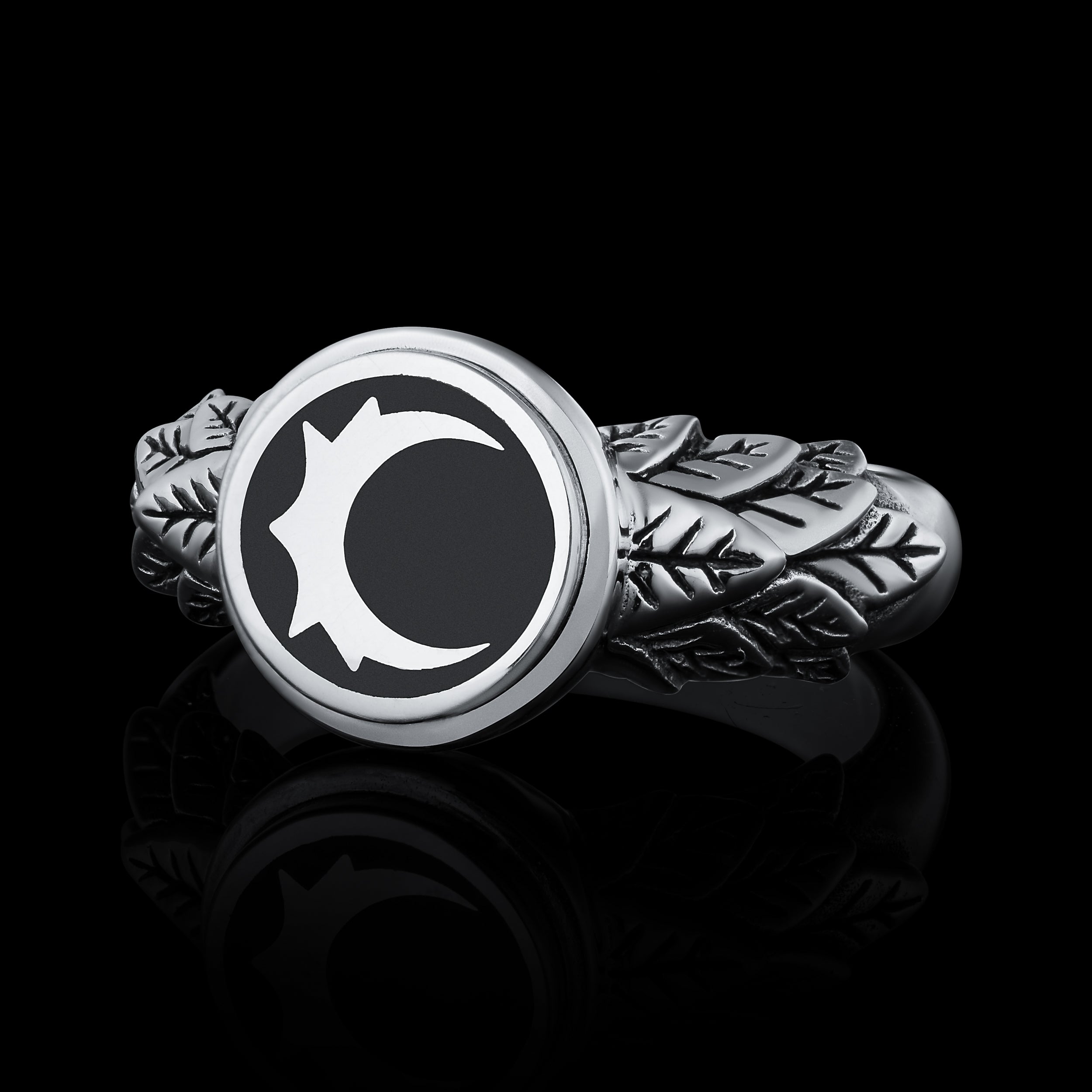 "New Moon" Sterling Silver Women's Ring
