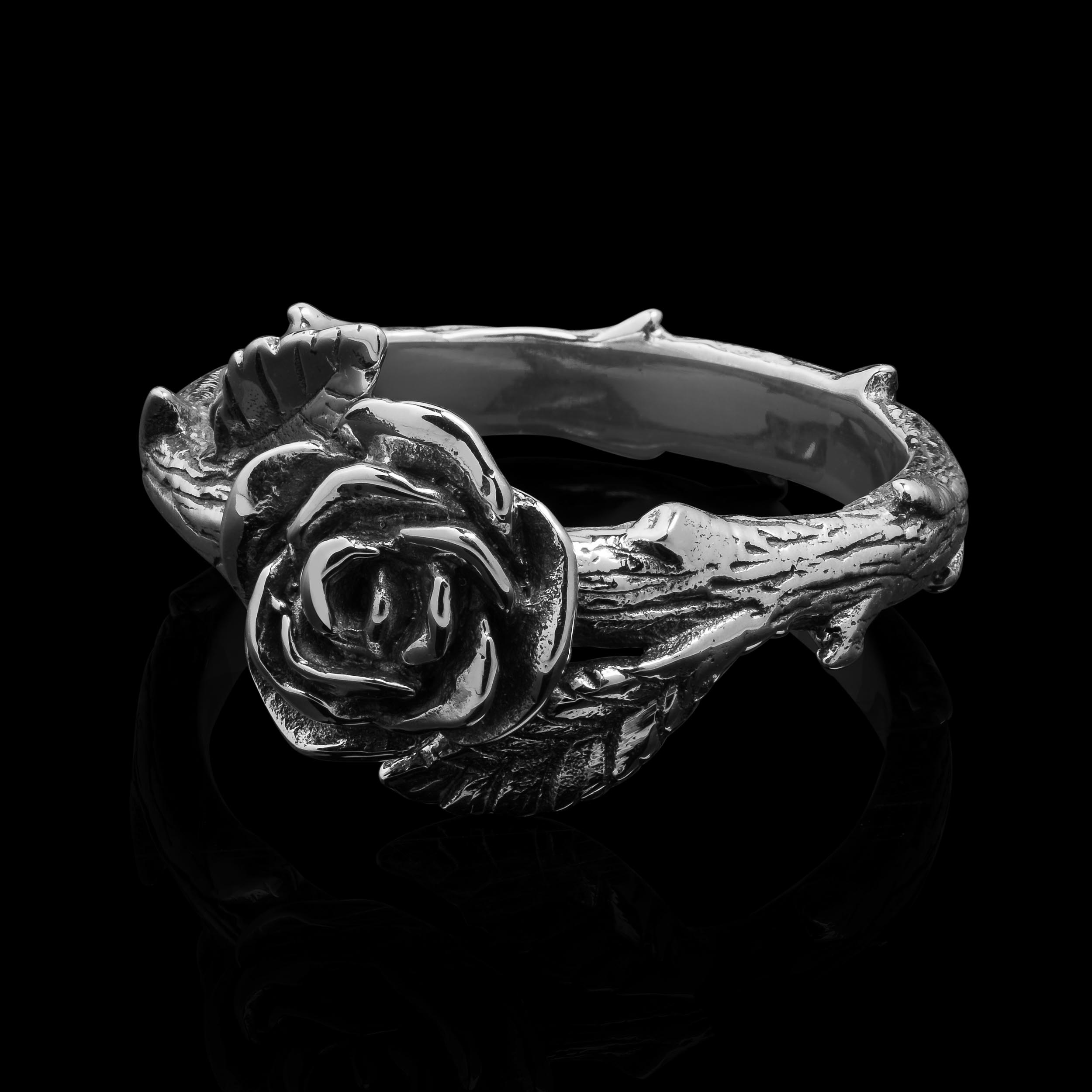 Floral Ring size 7 | Silver rose ring, Gold rings fashion, Tiffany  engagement ring